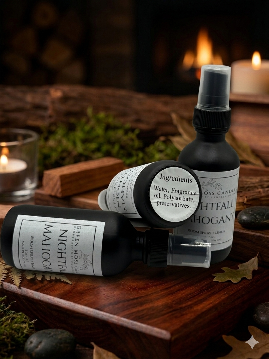 "Nightfall Mahogany" Room Spray + Linen 2oz