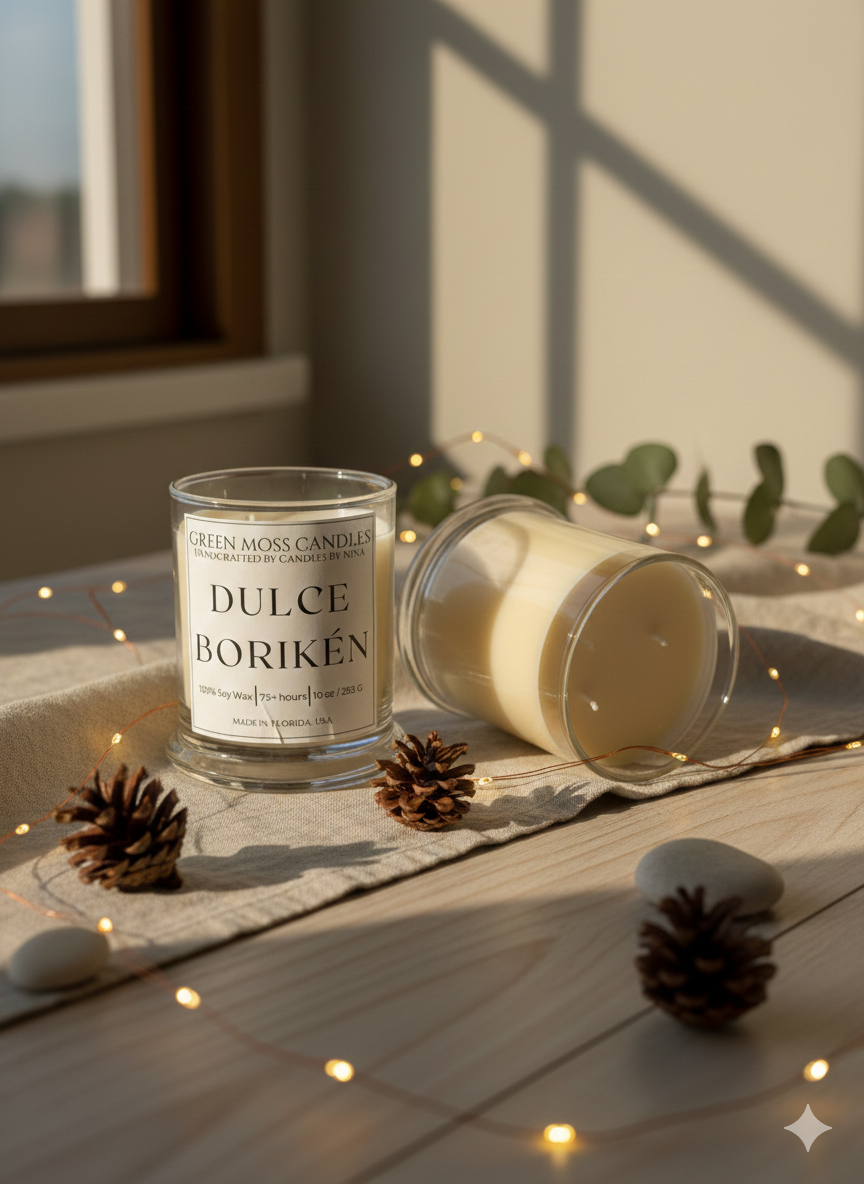 "Dulce Borikén" - Handcrafted 10 oz Soy Wax Scented Candle