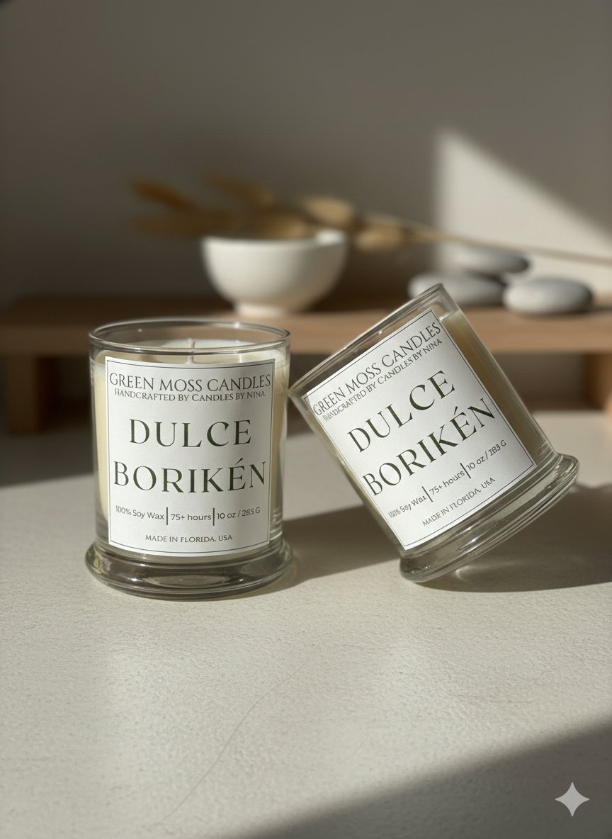 "Dulce Borikén" - Handcrafted 10 oz Soy Wax Scented Candle