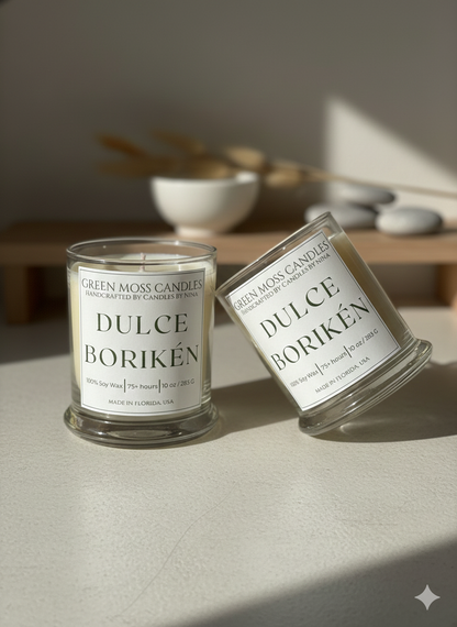 "Dulce Borikén" - Handcrafted 10 oz Soy Wax Scented Candle