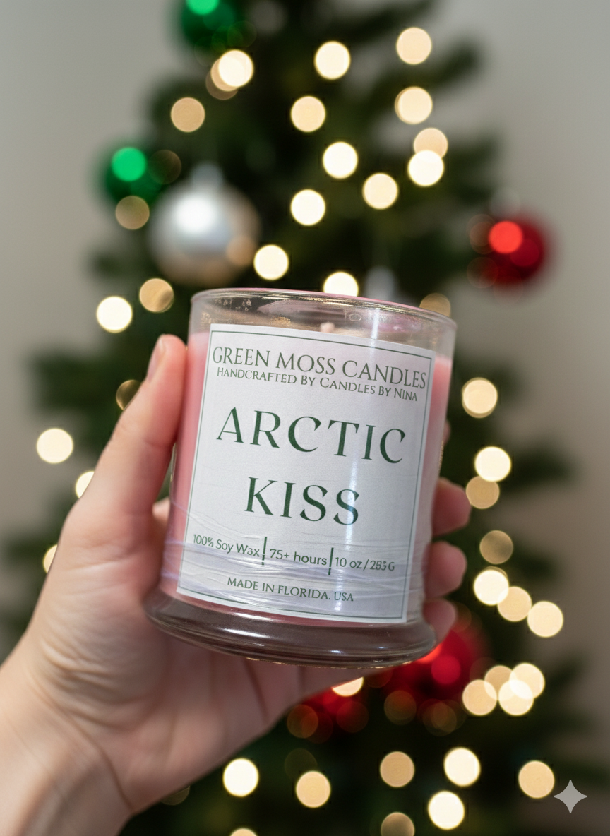 "Arctic Kiss" - Handcrafted 10 oz Soy Wax Scented Candle