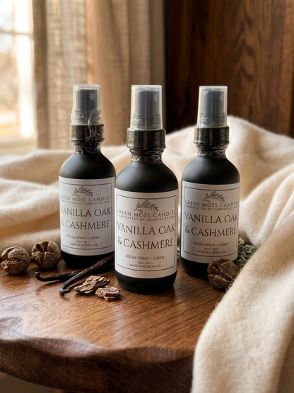 "Vanilla Oak & Cashmere" Room Spray + Linen 2oz