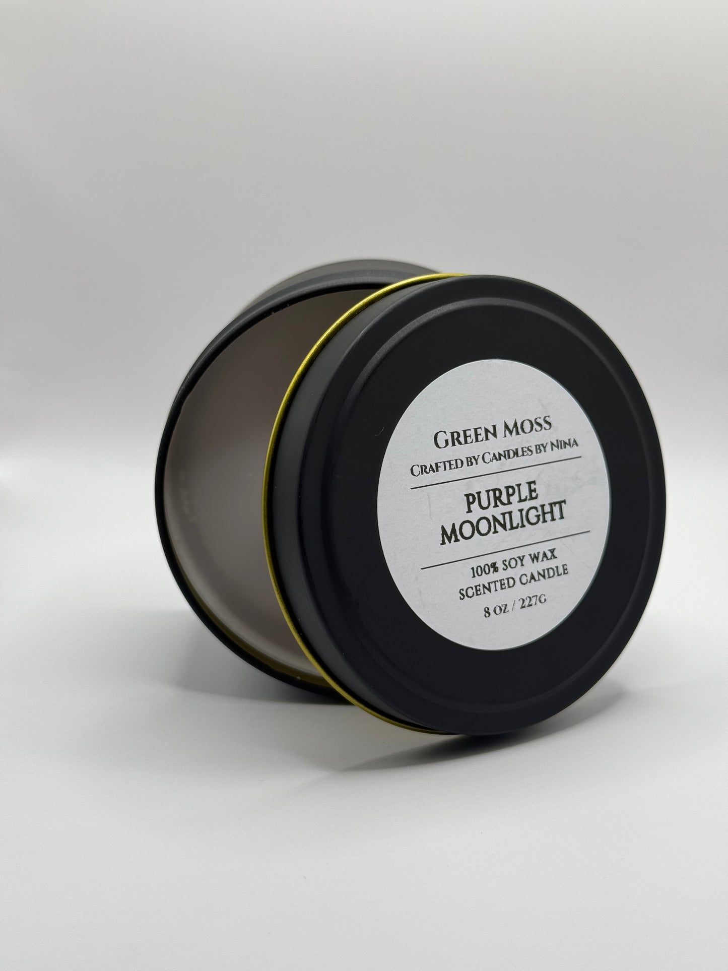 "Purple Moonlight" Handcrafted 8 oz Soy Wax Scented Candle
