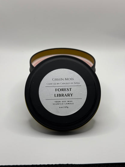 "Forest Library" Handcrafted 8 oz Soy Wax Scented Candle