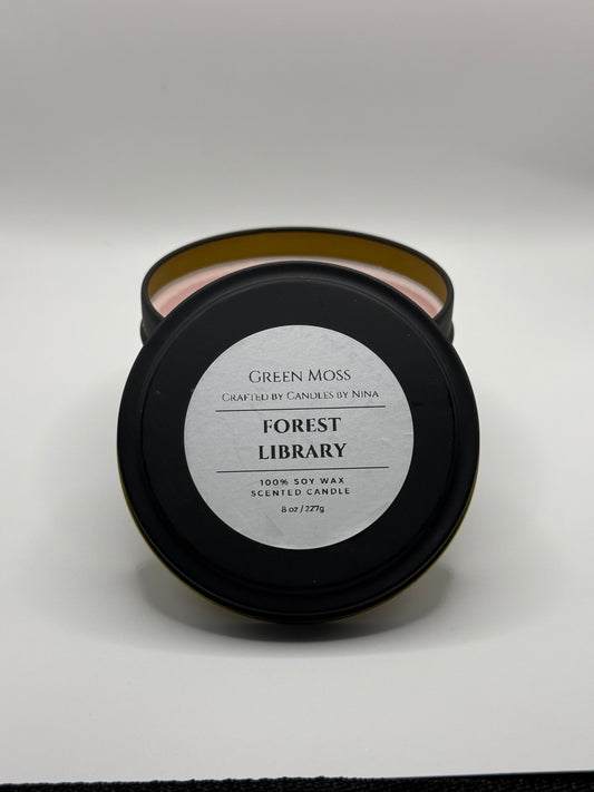"Forest Library" Handcrafted 8 oz Soy Wax Scented Candle