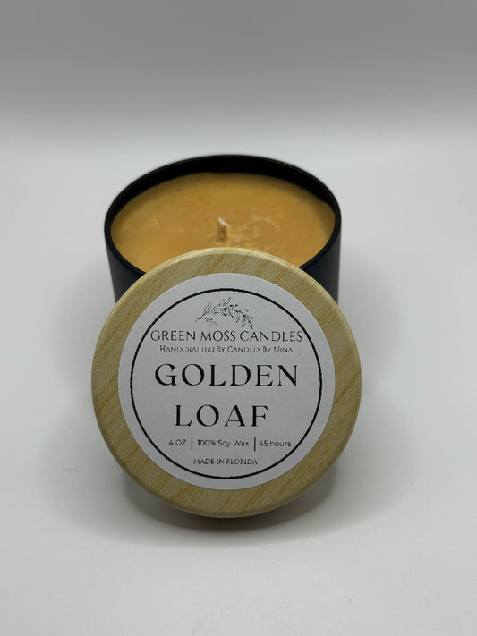 "Golden Loaf" Handcrafted 4 oz Soy Wax Scented Candle