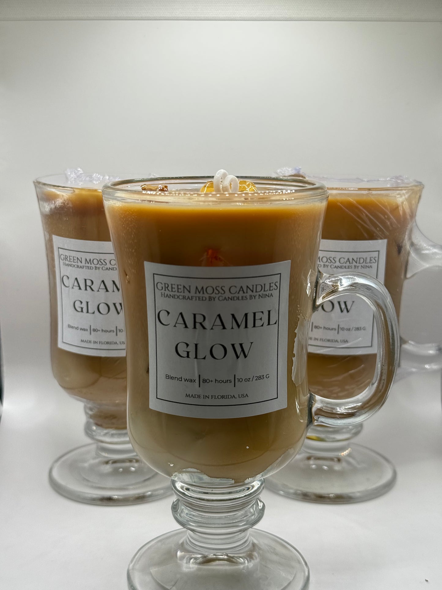 "Caramel Glow" - Handcrafted 10 oz Blend  Wax Scented Candle