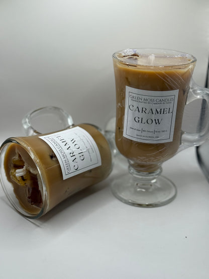 "Caramel Glow" - Handcrafted 10 oz Blend  Wax Scented Candle