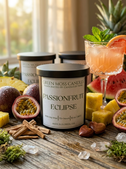 "Passionfruit Eclipse"Handcrafted 10 oz Soy Wax Scented Candle